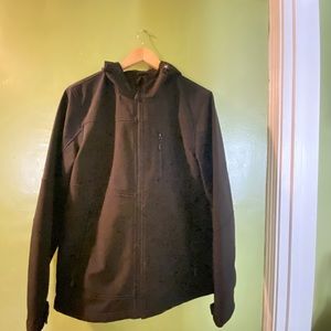 Mens Guess Shell Rain Jacket Black Size M